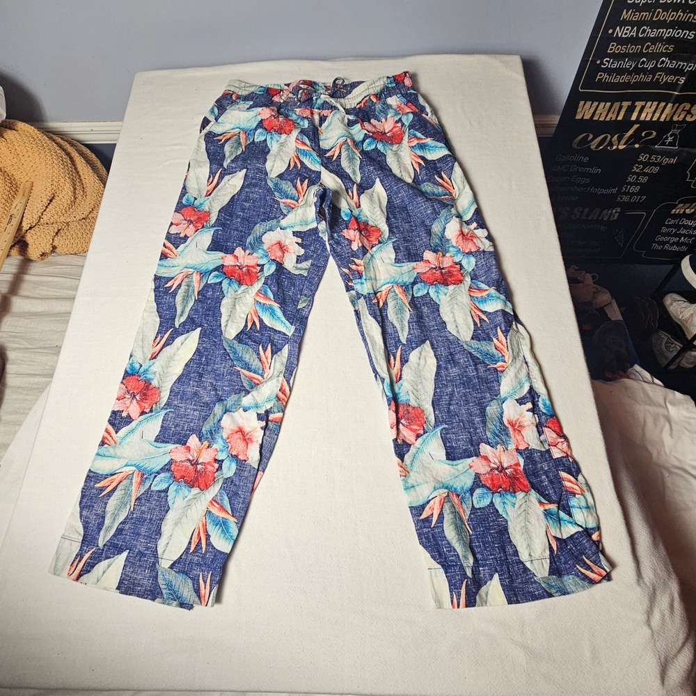 Tommy Bahama women's wide-leg drawstring resort pants Womens Size Large